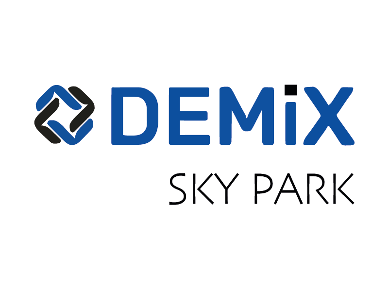 Logo featuring Demix Sky Park, one of the projects being developed by our business incubator and accelerator