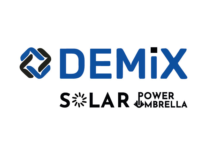 Logo featuring Demix Solar Power Umbrella, one of the projects being developed by our business incubator and accelerator