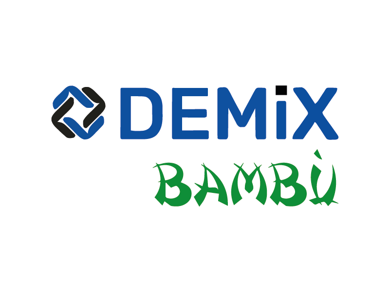 Logo featuring Demix Bambù, one of the projects being developed by our business incubator and accelerator