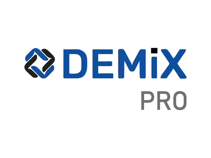 Logo featuring Demix Pro, one of the projects being developed by our business incubator and accelerator
